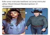 Before and after Red Dead Redemption 2 with Brendan Fraser