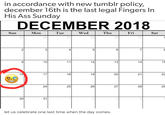 in accordance with new tumblr policy, december 16th is the last legal Fingers In His Ass Sunday DECEMBER 2018 Mon Tue Wed Thu Fri Sat Sun 26 27 28 29 30 25 4 6 7 2 9 10 12 13 14 15 17 18 19 20 21 24 25 26 27 28 4 30 31 let us celebrate one last time when the day comes.