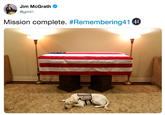 Jim McGrath. @igm41 Mission complete. #Remembering41 4I