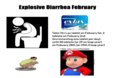 Explosive Diarrhea February NDC 0067-8142-02 gsk MAXIMUM STRENGTH extax Sennosides, 25 mg Stimulant Laxative ELIER GUARANTEED evkx 48 TABLETS GENTLE OVERNIGHT RELIEF YOU CAN TRUST Take1Ex Lax tablet on Febuary 1st, 2 tablets on Febuary 2nd (incrementing one tablet per day) until 28 tablets (or 29 on leap year) on Febuary 28th (or 29th if leap year) I feel very uncomfortable