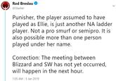 Rod Breslau @Slasher Punisher, the player assumed to have played as Ellie, is just another NA ladder player. Not a pro smurf or semipro. It is also possible more than one person played under her name. Correction: The meeting between Blizzard and SW has not yet occurred will happen in the next hour. :05 AM-5 Jan 2019