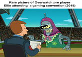 Rare picture of Overwatch pro player Ellie attending a gaming convention (2018)