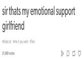 GF sir thats my emotional support girlfriend #Krissi.txt #lms if you want #Text 21,669 notes