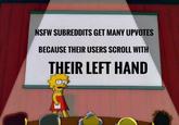 NSFW SUBREDDITS GET MANY UPVOTES BECAUSE THEIR USERS SCROLL WITH THEIR LEFT HAND