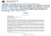 Nancy Pelosi @SpeakerPelosi Today, I wrote to @realDonaldTrump recommending that we delay the State of the Union until after government re-opens, as the @SecretService, the lead federal agency for #SOTU security, faces its 26th day without funding. goo.gl/22vzKa Naney Helosi Speaker January 16, 2019 The President The White House 1600 Pennsylvania Avenue, Northwest Washington, D.C. 20500 Dear Mr. President On January 3"d, it was my privilege as Speaker to invite you to deliver the State of the Union address on January 29th. The Constitution calls for the President to "from time to time give to the Congress Information of the State of the Union." During the 9h Century and up until the presidency of Woodrow Wilson, these annual State of the Union messages were delivered to Congress in writing. And since the start of modern budgeting in Fiscal Year 1977, a State of the Union address has never been delivered during a government shutdown. In September 2018, Secretary Nielsen designated State of the Union Addresses as National Special Security Events (NSSEs), recognizing the need for "the full resources of the Federal Government to be brought to bear" to ensure the security of these events. The extraordinary demands presented by NSSEs require weeks of detailed planning with dozens of agencies working together to prepare for the safety of all participants. The U.S. Secret Service was designated as the lead federal agency responsible for coordinating, planning, exercising, and implementing security for National Special Security Events by Public Law 106-544, December 19, 2000. However, both the U.S. Secret Service and the Department of Homeland Security have not been funded for 26 days now- with critical departments hamstrung by furloughs. Sadly, given the security concerns and unless government re-opens this week, I suggest that we work together to determine another suitable date after government has re-opened for this address or for you to consider delivering your State of the Union address in writing to the Congress on January 29th Thank you for your attention to this matter Sincerely