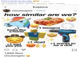 That's kinda quirky doe (l.redd.it) submitted 12 days ago by sedoso 3 comments share save hide give award report crosspost Explore cloutangelz - Follow how similar are we? an +1 lasagna 1 looks like a horse +1 dead ATYA +1 wants to +1 sad yee yee be a drill 1,666 likes cloutangelz