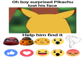 Oh boy surprised Pikachu lost his face aSubhanJaved Help him find it