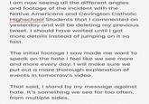 I am now seeing all the different angles and footage of the incident with the Native Americans and Covington Catholic Highschool Students that I commented on yesterday and will be deleting my previous tweet. I should have waited until I got more details instead of jumping on it so fast. The initial footage l saw made me want to speak on the hate l feel like we see more and more every day. I will make sure we put out a more thorough explanation of events in tomorrow's video That said, I stand by my message against hate. It's something we see far too often, from multiple sides.