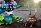 Teachers trying to be "cool" Their students