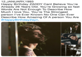 12,JANUARY,1993 Happy Birthday ZADDY Cant Believe You're Already 26 Years Old. You're Growing so fast Words Are Not Enough To Describe How Much I love You. You're The Strongest person l've Ever Known No One Can Ever Describe How Amazing Of A person You Are #HappyBirthday-ayn.