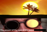 The power of the sun in the palm