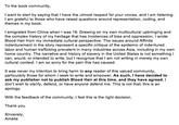 To the book community I want to start by saying that I have the utmost respect for your voices, and I am listening I am grateful to those who have raised questions around representation, coding, and themes in my book I emigrated from China when I was 18. Drawing on my own multicultural upbringing and the complex history of my heritage that has incidences of bias and oppression, I wrote Blood Heir from my immediate cultural perspective. The issues around Affinite indenturement in the story represent a specific critique of the epidemic of indentured labor and human trafficking prevalent in many industries across Asia, including in my owrn home country. The narrative and history of slavery in the United States is not something I can, would, or intended to write, but I recognize that I am not writing in merely my own cultural context. I am so sorry for the pain this has caused It was never my intention to bring harm to any reader of this valued community, particularly those for whom I seek to write and empower. As such, I have decided to ask my publisher not to publish Blood Heir at this time, and they have agreed. I don't wish to clarify, defend, or have anyone defend me. This is not that; this is an apology With the feedback of the community, I feel this is the right decision Thank you Sincerely, Amélie
