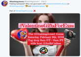 #HashtagJones @HashtagJones1. Feb 9 Feeling betrayed? why not give back with #ValentineGiftsForExes on @HashtagJones1悶with @SadlyCatless Part of @HashtagRoundup #Valentíne GíftsForExes 髱 The GHashtagJ onesl Game Saturday, February 9th, 2019 Tag drop 9am ET/ 6am PT with host @SadlyCatless