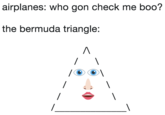airplanes: who gon check me boo? the bermuda triangle: