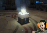 The gif is of YouTuber Maxwell Gamer.  His video "https://www.youtube.com/watch?v=ioZsXk4wLqs" was featured in PiewDiePie's video and used as the thumbnail.  NBC News also utilized Maxwell's video in their article "What are loot boxes? FTC will investigate $30B video game industry" (https://www.nbcnews.com/tech/tech-news/loot-boxes-gambling-video-games-ftc-look-it-n941256)
