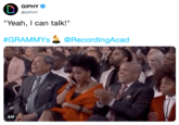 GIPHY @GIPHY "Yeah, I can talk!'" #GRAMMYS @RecordingAcad GIF