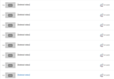 A bunch of deleted videos in the chadtronic scan playlist