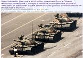 Given that reddit just took a $150 million investment from a Chinese censorship powerhouse, I thought it would be nice to post this picture of Tank Man" at Tienanmen Square before our new glorious overlords decide we cannot post it anymore. Gi.redd.it) submitted 4 days ago by FreeSpeechWarrior S5634 16 6477 comments share save hide give award report crosspost hide all child comments