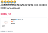 @BTS_twt 방탄소년단 Φ @BTS.twt #JIMIN 0:16 3:28 AM-14 Feb 2019