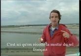 Taken from a French educational television programme called <i>C'est Pas Sorcier</i> (which is used as material for many memes and YTPs on the French part of the Internet), this screencap, showing co-host Frédéric Courant walking alongside salt marshes, can be translated as "and this is where half of France's salt is harvested".