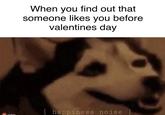 When you find out that someone likes you before valentines day [ happiness noise