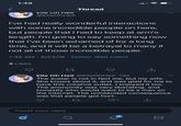 Confession 2 1:49 Thread Elie Uon Heil @ElleOhHell I've had really wonderful interactions with some incredible people on here, but people that I had to keep at arm's length. I'm going to say something now that I've been ashamed of for a long time, and it will be a betrayal to many if not all of those incredible people 1:45 AM . 2/23/19 Twitter Web Client 2 Likes Elle Oh Hell @ElleOhHell 19s The avatar is not in fact me, but my wife. She knows about it, and was glad for me to have this creative outlet. I enjoyed it too. The anonymity was very liberating, and honestly who would want to be a man on the internet. The unintended consequence was that people got hurt. Tweet your reply