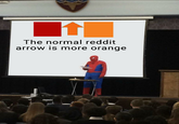 The normal reddit arrow is more orange