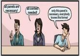 all panels are necessary! all contex needed! only this panel is necessary, everybody knows this format