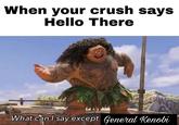 When your crush says Hello There What can I say except General Kenobi