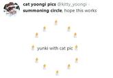 cat yoongi summoning circle, hope this works i pics @kitty_yoongi yunki with cat pic