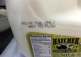 03/44 THE OL Nutrition Facts Servings Per Container about 16 Calories 120 Calories from Fat0 Tolal Fats 5 Vebu Serving Size 1 cup (240ml) HATCHET ー! Amant Per Serving RAL 7% 15% Fat Og 38 FAMILY DAIRY 296 MILKIN -HON - VITA FOR 4% SINCE 1831 ADİ