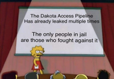 The Dakota Access Pipeline Has already leaked multiple times The only people in jail are those who fought against it