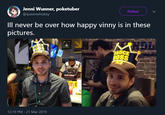 Jenni Wunner, poketuber @queenwhiskey Follow IlII never be over how happy vinny is in these pictures. UC LD. PLAYTEWIN 12:19 PM 21 Mar 2019