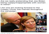 Are we really pretending that Joe Biden being creepy/inappropriate with women is news? I for one am looking forward to the Creepy Uncle Joe memes throughout the campaign. 5:20 PM - 29 Mar 2019