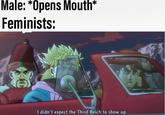 Male: *Opens Mouth* Feminists: I didn't expect the Third Reich to show up.