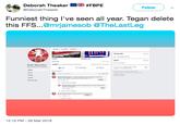 Deborah Theaker @DeborahTheaker #FBPE Follow Funniest thing l've seen all year. Tegan delete this FFS...@mrjamesob @TheLastLeg Communn LEAVE Britain Bites Back 0o Comment #914 12:15 PM 26 Mar 2019