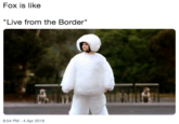 Fox is like Live from the Border" 8:54 PM-4 Apr 2019