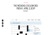 From the New Yorker Weekend Crossword April 5th 2019 (By Erik Agard)
https://www.newyorker.com/crossword/puzzles-dept/2019/04/05