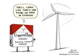 WELL, LOOks LIKE THAT'S ONE THING WE HAVE IN COMMON Gigaretles WARNING: Smoking cavses cancer. O201g Slyngstad Qslyngsta d cartoons