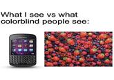 Is there a difference? What I see vs what colorblind people see