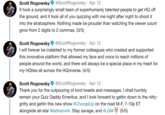 Thread Scott Rogowsky. @ScottRogowsky . Apr 12 It took a surprisingly small team of superhumanly talented people to get HQ off the ground, and it took all of you quizzing with me night after night to shoot it into the stratosphere. Nothing made be prouder than watching the viewer count grow from 2 digits to 2 commas. (3/5) Scott Rogowsky Ф @ScottRogowsky-Apr 12 I will forever be indebted to my former colleagues who created and supported this innovative platform that allowed my face and voice to reach millions of people around the world, and there will always be a special place in my heart for my HQties all across the HQniverse. (4/5) Scott Rogowsky @ScottRogowsky Apr 12 Thank you for the outpouring of kind tweets and messages. I shall humbly remain your Quiz Daddy Emeritus, and I look forward to gettin down to the nitty- gritty and gettin this new show #ChangeUp on the road M-F, 7-10p ET alongside all-star @adnanvirk. Stay savage, and #LGM (5/5)