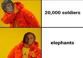20,000 soldiers elephants