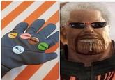 "Guy Fieri":/memes/people/guy-fieri in a "Thanos edit":/memes/thanos-edits with "The Infinity Gauntlet":/memes/the-infinity-gauntlet but with names of food instead of the gems. This meme is taken from a list of 40 random and funny memes from Cheezburger. 