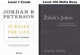 Level 100 Mafia Boss Level 1 Crook JORDAN B PETERSON Žižek's Jokes Did you hear the one about Hegel and negation? 12 RULES FOR LIFE AN ANTIDOTE TO CHAOS "One of the most important thinkers to emerge on the world stage for many years." THE SPECTATOR SLAVOJ ŽIŽEK allen Lane