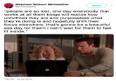 Meecham Whitson Meriweather @MrMeriweather Follow "people are so lost. one day everybody that works at all them blogs will realize how unfulfilled they are and purposeless what they're doing is and hopefully shift their focus elsewhere. that's gonna be a beautiful ass day for them! i can't wait for them to feel lit inside." 7:55 PM -24 Apr 2019