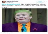Brenda MoreAls @rowgirlrow Follow #DerangedDonald No understanding of the constitution. Dictator-wanna-be. When will it end?! @ theblessedone 1:43 PM - 25 Apr 2019
