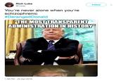 Rich Luke @rlukejr Follow You're never alone when you're schizophrenic #DerangedDonald THE MOSTTRANSPARENT ADMINISTRATIONINHISTOR 1:58 PM-25 Apr 2019