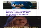 Sonic The Hedgehog Movie Design To Be Changed Following Criticisnm u/backstreetatnight I am so proud of this community