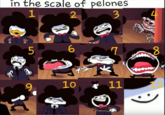 in the scale of pelones 2 1 6 11 12 10