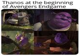 Thanos at the beginning of Avengers Endgame